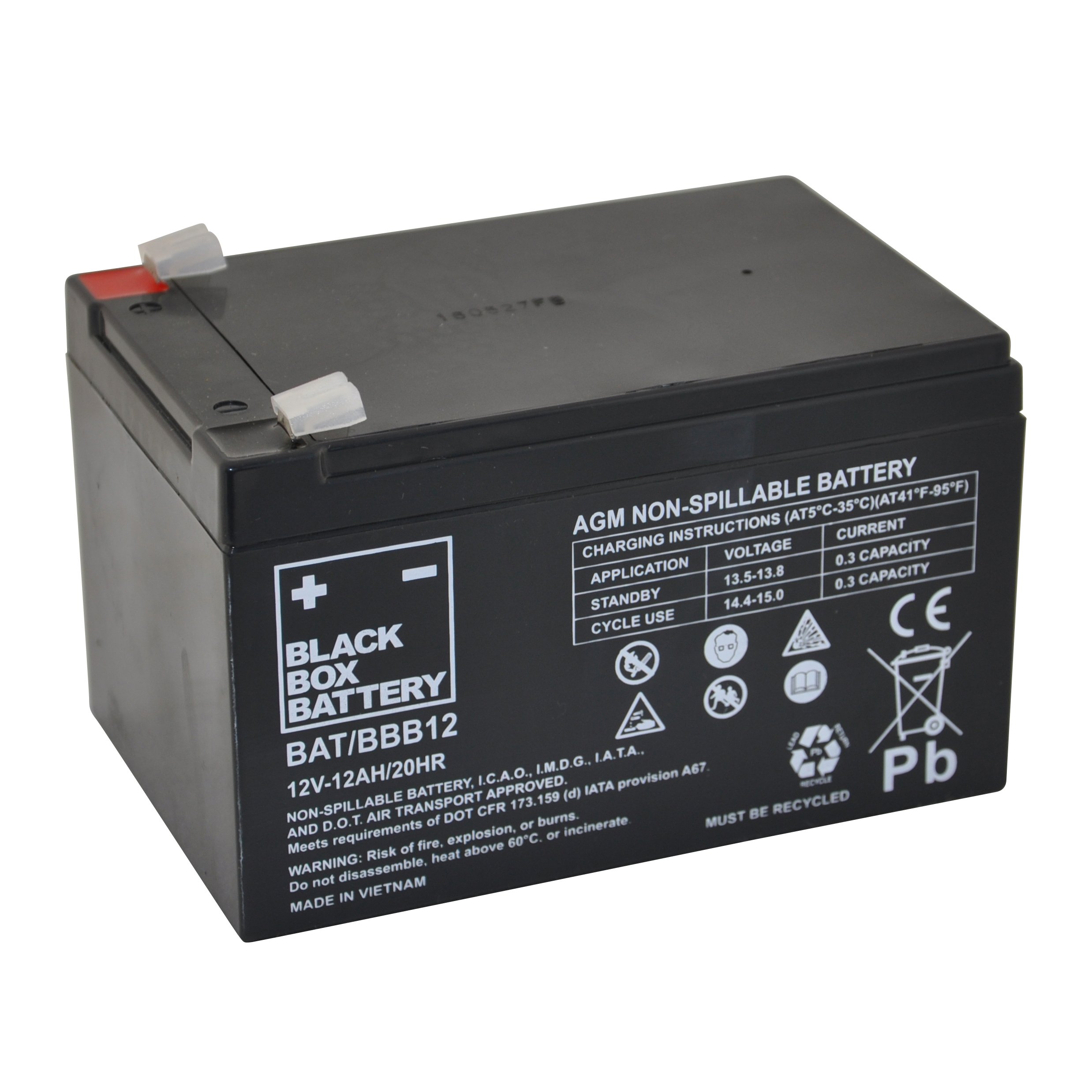 12V 12Ah Black Box Sealed Lead Acid Mobility Scooter Battery Lead Acid Mobility Scooter Batteries from Mobility Pitstop